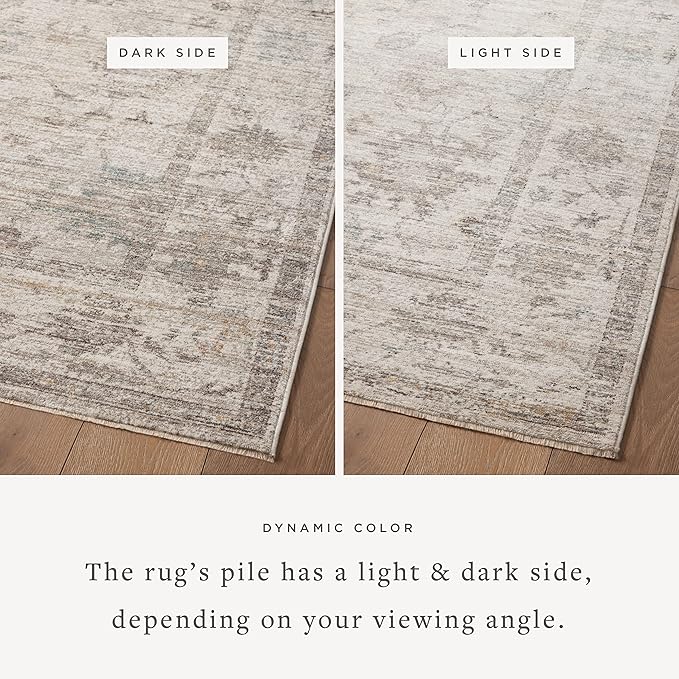 Loloi Magnolia Home by Joanna Gaines Millie Collection MIE-01 Silver/Dove 2'-7" - Image 4