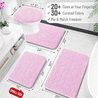 OLANLY Bathroom Rugs 30x20, Extra Soft Absorbent Chenille Bath Rugs, Rubber - Image 2