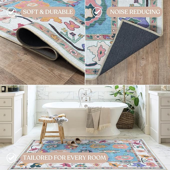 Fame Living Colorful Oushak Rug, Area Rugs - Image 5