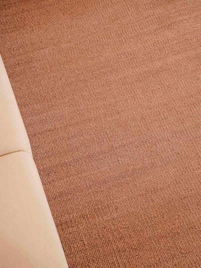 Rugsotic Carpets Hand Woven Flat Weave Kilim Wool 5'x8' Area Rug Solid Light - Image 4
