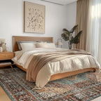 GENIMO 3x5 Area Rugs for Living Room, Machine Washable Non Slip Vintage Rugs - Image 3