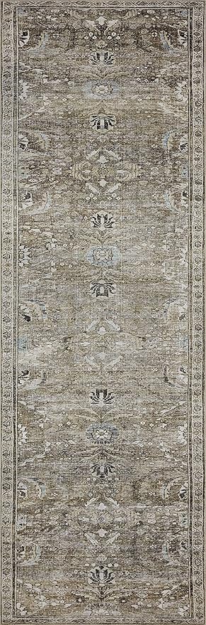 Loloi Layla Collection LAY-13 Antique/Moss 2'-6" x 7'-6" .13" Thick Runner Rug - Image 9