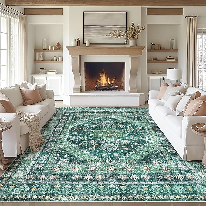 zesthome 8x10 Area Rugs for Living Room, Non-Slip Backing Washable Rugs by Zesthome
