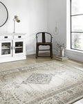 Loloi Teagan Collection TEA-02 Oatmeal/Ivory 9'-9" x 13'-6" Area Rug, Soft by Loloi