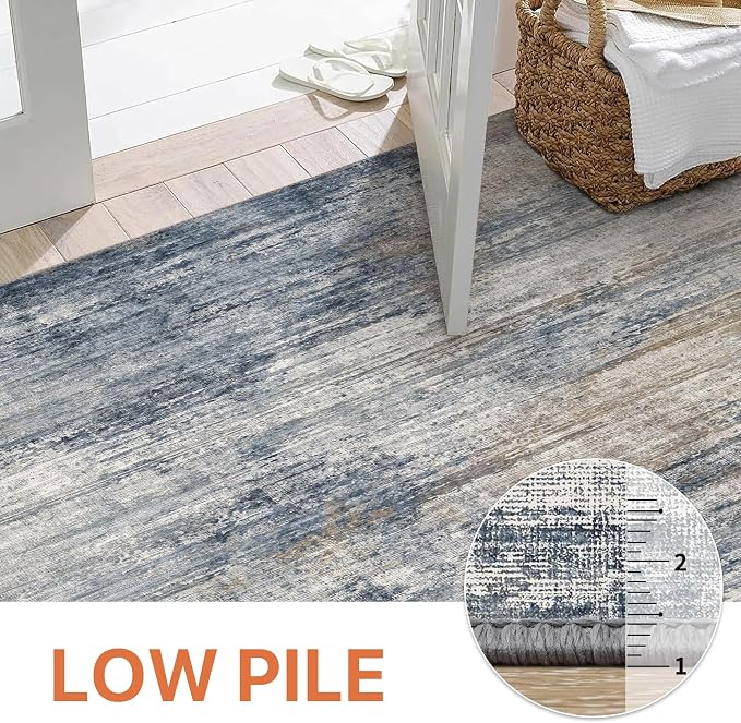 GENIMO Washable Area Rugs for Living Room, 8x10 Modern Non Slip Rugs, Low Pile - Image 7
