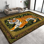 Tiger Area Rug, Tiger Print Rug, Tiger Themed Stylish Rug, Bohemian Vintage - Image 3