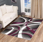 GLORY RUGS Modern Area Rug 8x10 Grey Swirls Carpet Bedroom Living Room - Image 5