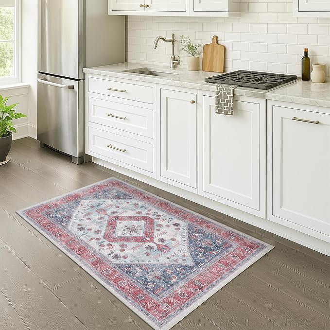 Fame Rugs Turkish Rug. Washable Vintage Oriental Antique Inspired Traditional by FameRugs