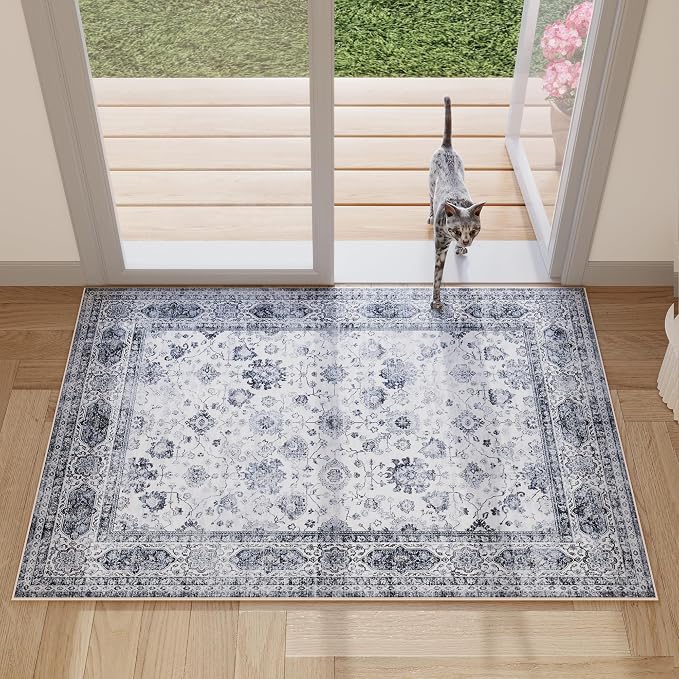 Rugcomf Door Mat Indoor Entrance 2x3 Rug Machine Washable Small Area Rug - Image 2
