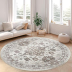zesthome 8ft Round Rugs for Living Room, Non-Slip Washable Round Area Rugs - Image 3