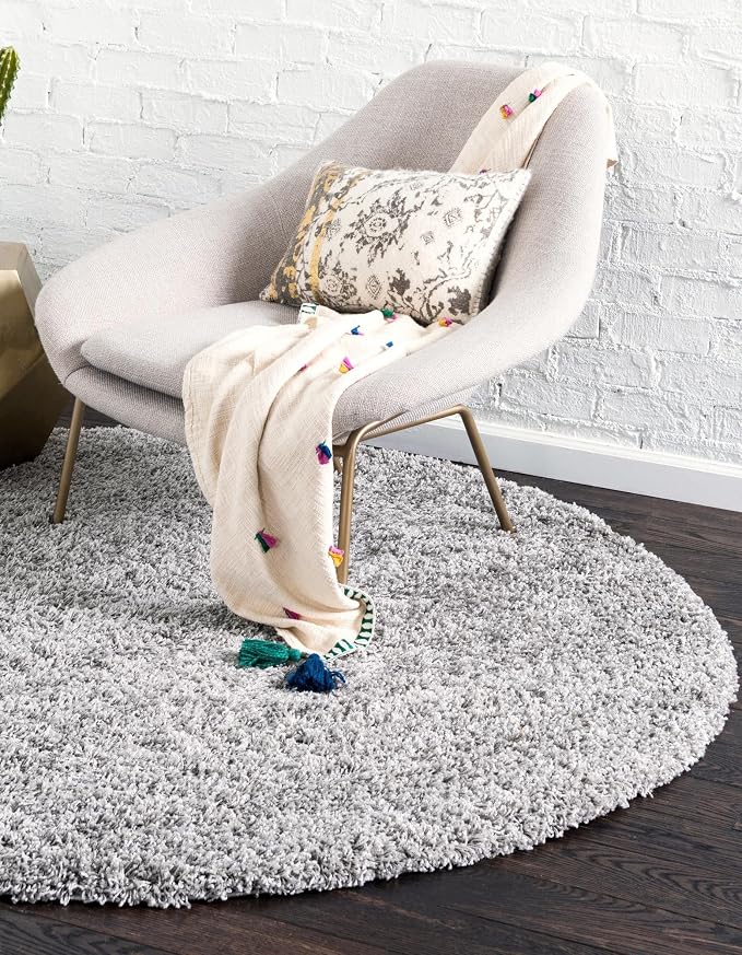 Unique Loom Solid Shag Collection Area Rug - Image 4