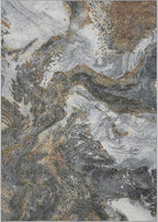 Modern Washable Rug for Living Room: Abstract 9x12 Area Rugs for Bedroom Low - Image 7