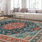 WILLSUN Washable Area Rugs, 9x12 Non-Slip Boho Large Area Rugs - Image 8