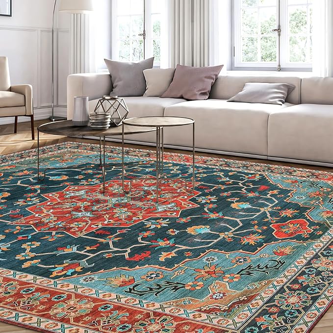 WILLSUN Washable Area Rugs, 9x12 Non-Slip Boho Large Area Rugs - Image 8