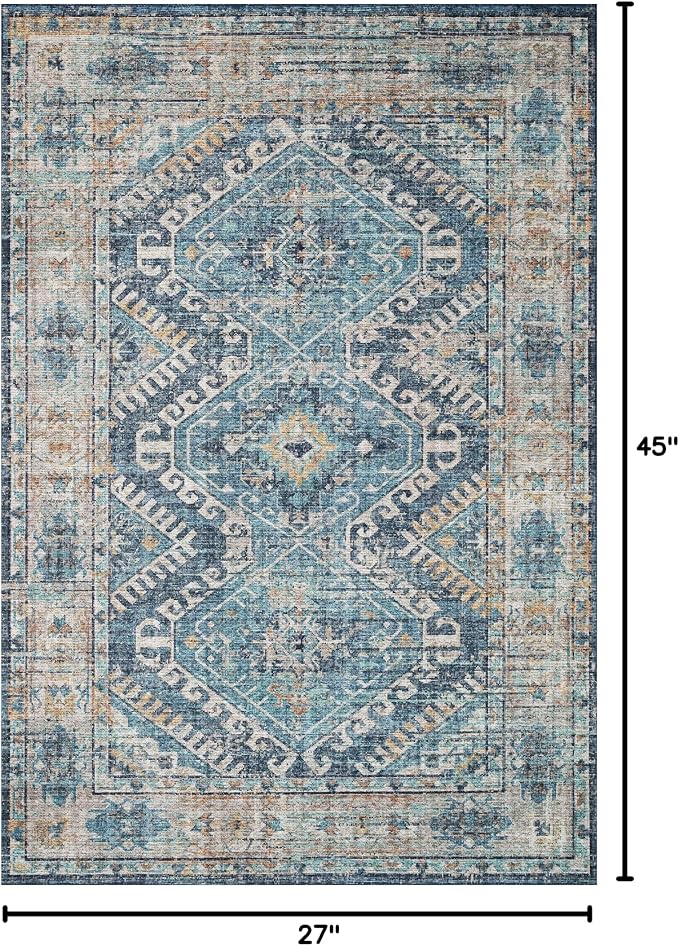 Loloi II Skye Collection SKY-03 Denim/Natural 2'-3" x 3'-9" Accent Rug - Image 2
