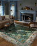 Loloi Rifle Paper Co. Canopy Collection CNP-02 Sage/Blush 2'-3" x 5' Accent Rug by Loloi