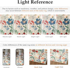 Floral Runner Rug 2x10 Washable Hallway Long Beige Bedroom Carpet Non Slip - Image 2