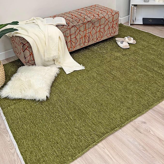 Alfa Rich 4x6 Green Washable Area Rugs - Image 2