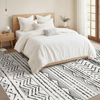 Nakagishi Black Rug Living Room Rugs: 10x14 Machine Washable Boho Large Neutral - Image 5