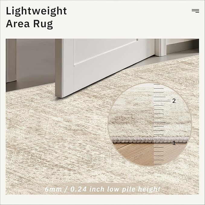 Washable Area Rug 8x10, Large Soft Rugs - Image 6