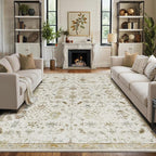 LUMI 4x6 Washable Area Rug for Living Room, Ultra Soft Traditional Vintage Rugs by LUMI