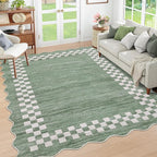 GarveeHome Scalloped Washable Rug 9x12 Area Rug by GarveeHome