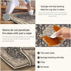 HUGEAR Machine Washable Area Rugs 8x10 Vintage Black Large Living Room Bedroom - Image 6