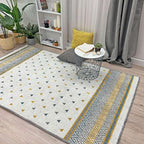 Alfa Rich 7x10 Gold Gray Off White Washable Area Rugs by AlfaRichRugs