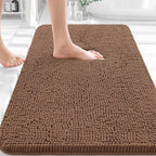 OLANLY Bathroom Rugs 36x24, Extra Soft Absorbent Chenille Bath Rugs, Rubber by OLANLY