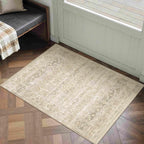 HUGEAR 2x3 Washable Area Rug Beige Vintage Neutral Small Entryway Rug Soft Non - Image 3