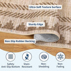 Geometric Bordered Washable 5x7 Area Rugs - Image 4