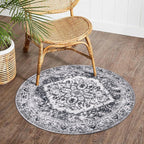 KOZYFLY Round Rug 3 Ft Rugs for Entryway Washable Circle Entrance Rug Non Slip - Image 8