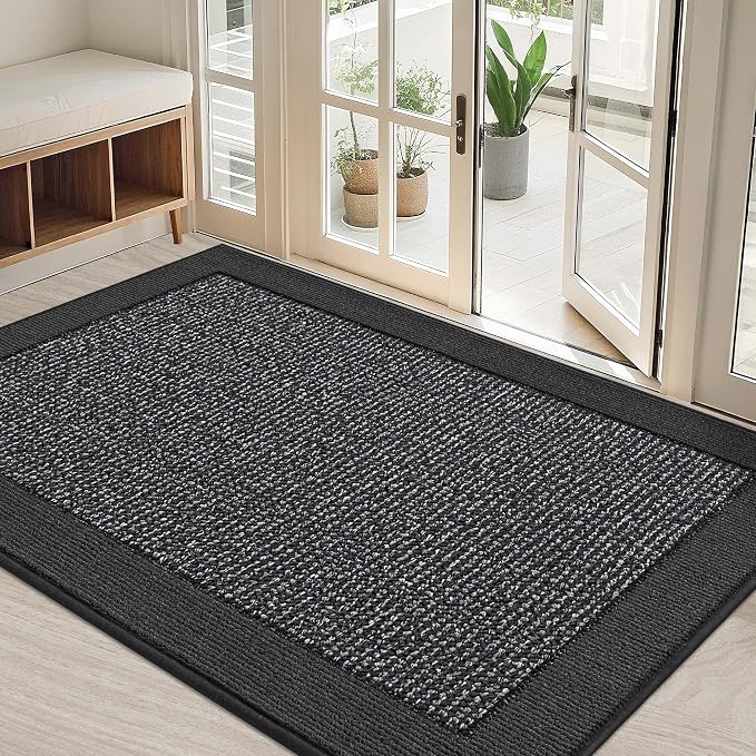 BEQHAUSE Indoor Door Mat 32" x 48", Dirt Trapper Door Mats Non-Slip Entryway by BEQHAUSE