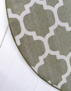 Rugs.com Lattice Collection Rug – 6 Ft Round Dark Green Medium Rug Perfect - Image 7