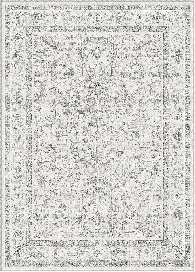 Grey 2x3 Entryway Rug Vintage Area Carpet Indoor Kitchen Washable Door Mat - Image 7