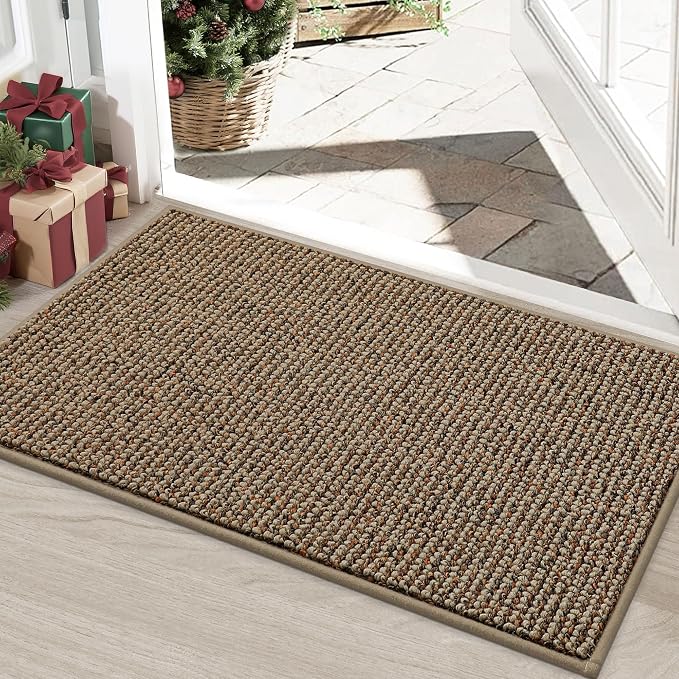 BEQHAUSE Dirt Trapper Door Mat 24" x 36", Non-Slip Washable Doormats Entrance by BEQHAUSE