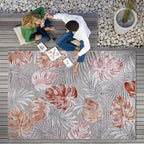 CAMILSON Indoor Outdoor Rug, Mult 10’x14’ Leaf Tropical Botanical Area Rugs - Image 8