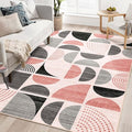 MUJOO Pink Rug Washable, 5x7 Area Rugs by MUJOO