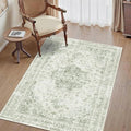 3x5 Vintage Washable Area Rugs Boho Medallion Large Distressed Retro Accent by HOME