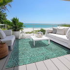 Addison Rugs Chantille ACN591 Teal 2'6" x 3'10" Indoor Outdoor Area Rug - Image 7