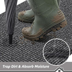 BEQHAUSE Dirt Trapper Door Mat 32" x 48", Non-Slip Washable Doormats Entrance - Image 3