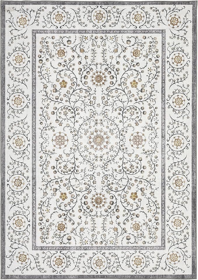 GarveeHome Boho 8x10 Area Rugs for Living Room, Floral Vintage Rugs for Bedroom - Image 4