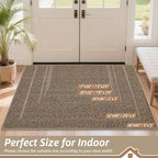 BEQHAUSE Dirt Trapper Door Mat 17" x 30", Non-Slip Doormats Washable Entryway - Image 2
