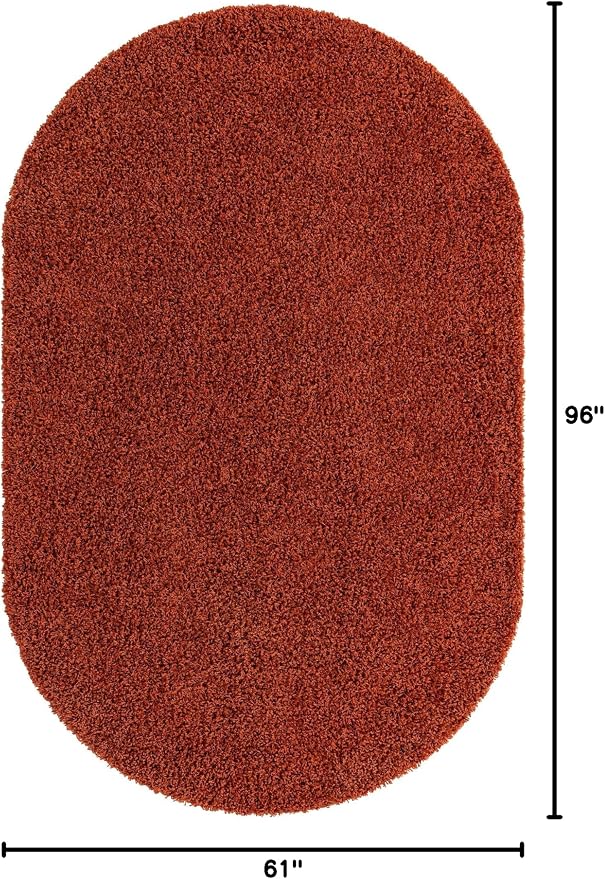 Unique Loom Solid Shag Collection Area Rug - Image 2