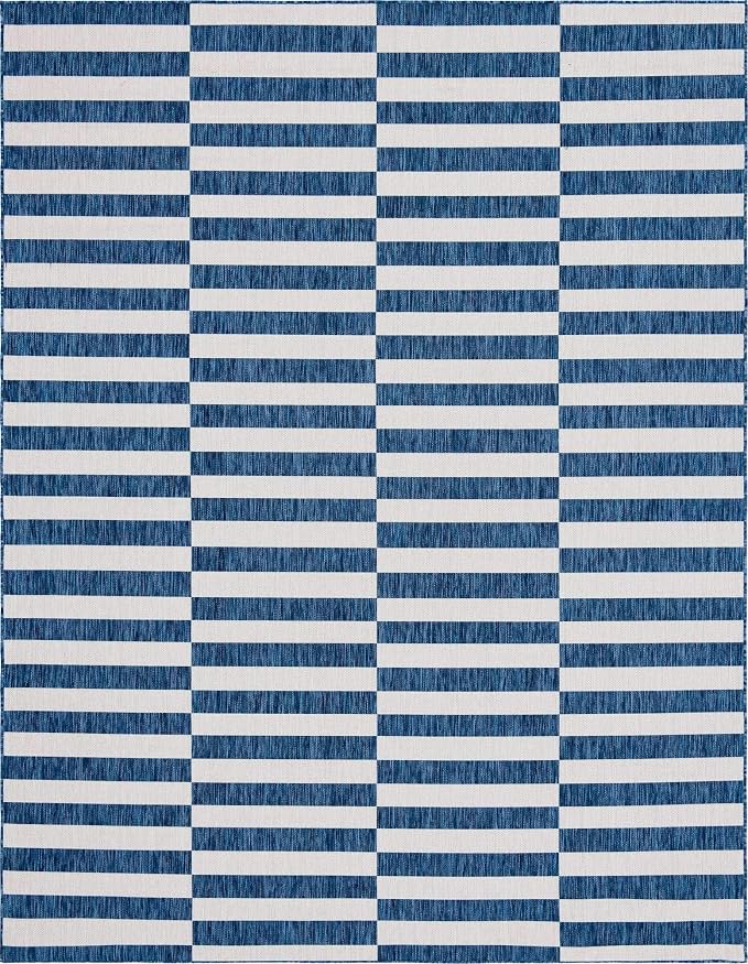 Unique Loom Outdoor Collection Classic Stripes, Transitional Indoor & Outdoor - Image 9