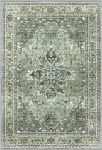 Area Rugs 3'x4' Washable Non-Slip, Floral Vintage Distress Print Pattern - Image 9
