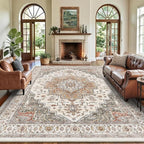 8x10 Area Rugs for Living Room Ultra-Soft Washable Rug Vintage Distressed Boho - Image 2