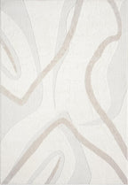 Abani Nomad Cream & Beige Area Rug 5' x 8' - Image 3