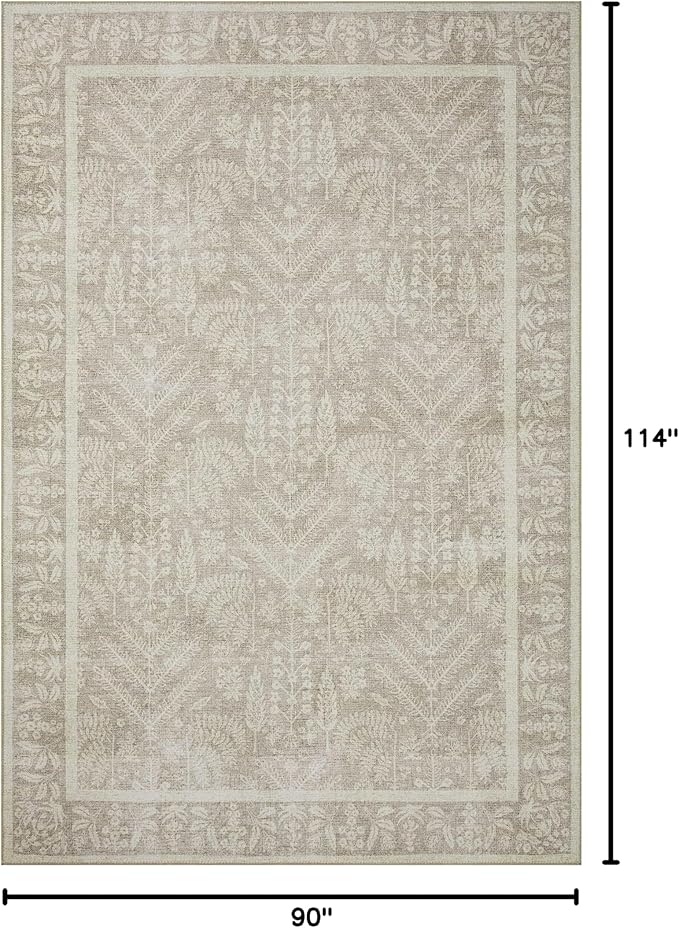 Loloi Rifle Paper Co. Maison Collection MAO-02 Bough Natural 7'-6" x 9'-6" - Image 2