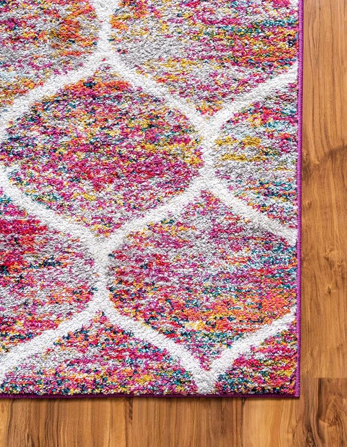 Rugs.com Lattice Frieze Collection Rug – 2' x 4' Runner Multi Medium Rug Perfect - Image 8